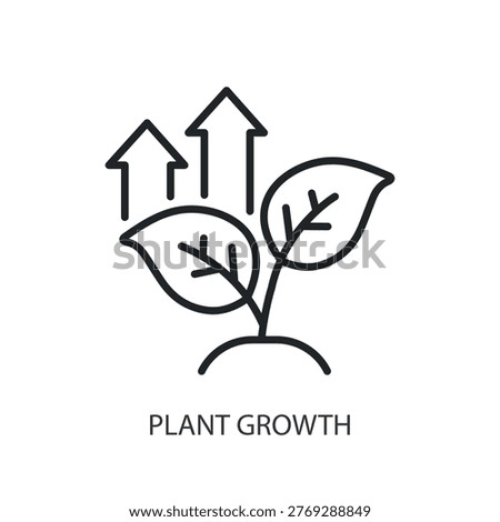 Plant Growht thin line vector icons