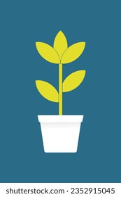 icono de aplicación de crecimiento vegetal estilo de icono gráfico vector minimalista icono plano 