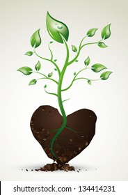 Plant growing from the heart