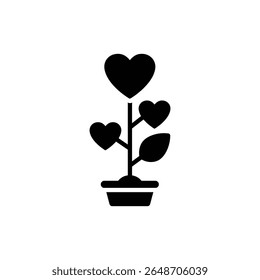 Plant Growing Heart Shaped Fruit for Symbolizing Love and Growth