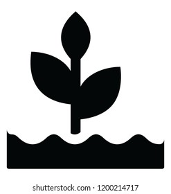 
A plant growing, sapling icon design 
