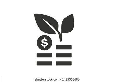 Plant Growth Icon Square Button