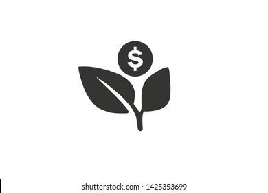 Plant Growth Icon Square Button