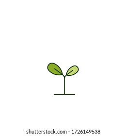 Plant growth icon vector illustration