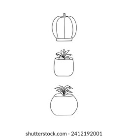 
Plant growth tree continuous one line drawing  outline vector illustration