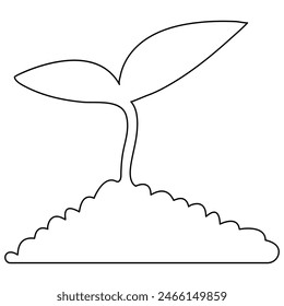 
Árbol de crecimiento vegetal continuo de una línea de dibujo contorno Ilustración vectorial
