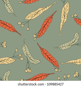 plant hand drawn seamless background