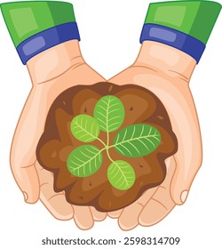 Plant in Hand Holding Plant