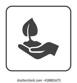 plant in hand icon