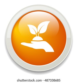 plant in hands icon