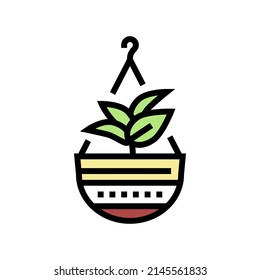 plant hanger color icon vector. plant hanger sign. isolated symbol illustration