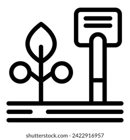 Plant harvest icon outline vector. Machine cereal cane. Rural land work