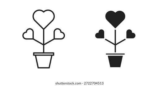 Ícone de coração vegetal vetor isolado Ilustração. Pictograma vetorial para web e app