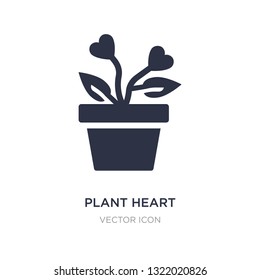 plant heart icon on white background. Simple element illustration from Charity concept. plant heart sign icon symbol design.