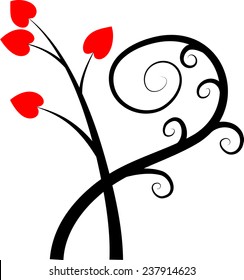 plant with heart shape icon