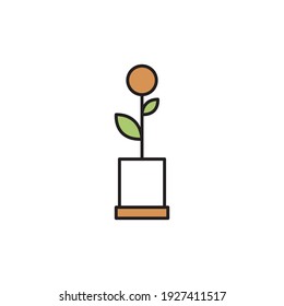 plant home decoration simple vector icon for may purpose