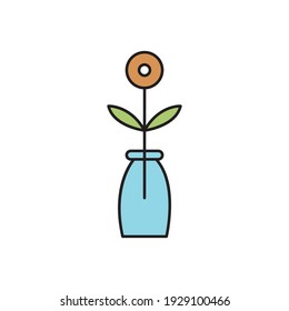 decoración del hogar vegetal icono vector simple para muchos fines