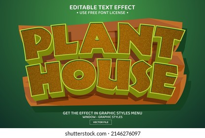 Plant House 3D Editable Text Effect Template