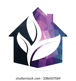 Diseño de la plantilla de vectores de la planta. Ilustración del logotipo del árbol residencial.	