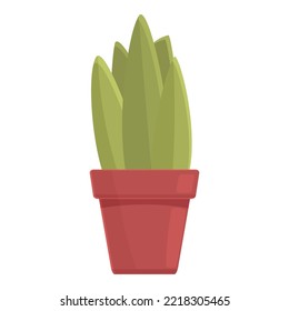 Vector de dibujos animados de icono de planta. Ventana de verano. Hogar de invierno