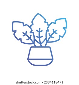 Plant Icon Design in Fünf-Stil mit Editable Stroke. Linie, feste, flache Linie, Duo Tone Farbe und Farbverlauf Linie. Geeignet für Webpage, Mobile App, UI, UX und GUI Design.