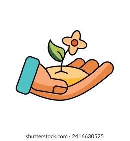 Ilustración de diseño de icono de planta. Diseño de vectores
