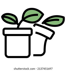 plant icon design, vector illustration with line style, best used for banner or web application