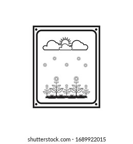 signo vectorial de diseño de icono de planta