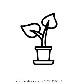 plantilla de vector de diseño de icono de planta