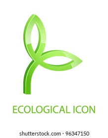 Plant icon. Ecological design element