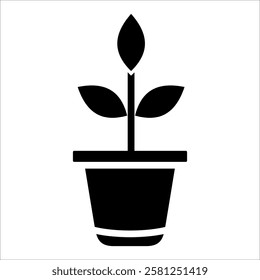Plant Icon Element For Design