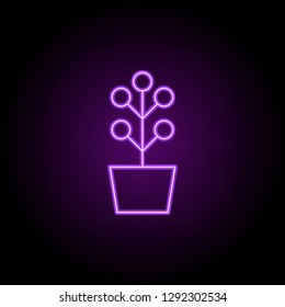plant icon. Elements of Eco in neon style icons. Simple icon for websites, web design, mobile app, info graphics