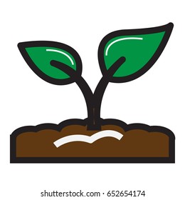 plant icon flat color