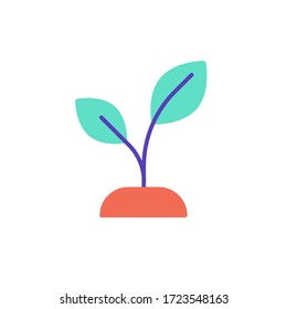 vector de diseño plano de icono de planta. aislado sobre fondo blanco