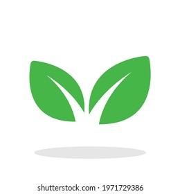 Plant icon in flat style. Eco symbol for your web site design, logo, app, UI Vector EPS 10.