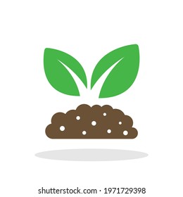 Plant icon in flat style. Eco symbol for your web site design, logo, app, UI Vector EPS 10.