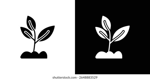 Pflanzensymbol eines flachen Vektors