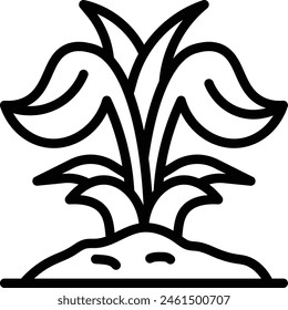 Plant Icon. Flowering Plant Icon