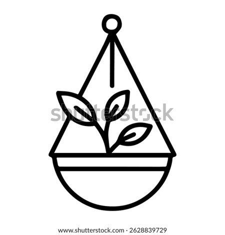 Plant icon in a hanging pot on a white background vector
Vector icon plants and flowers