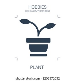 plant icon. high quality filled plant icon on white background. from hobbies collection flat trendy vector plant symbol. use for web and mobile