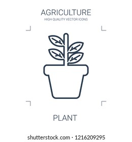 plant icon. high quality line plant icon on white background. from agriculture collection flat trendy vector plant symbol. use for web and mobile