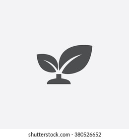 plant icon, isolated, white background