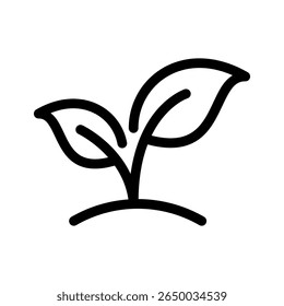 Plant Icon Line Design Style Ecology and Environmental Vector Illustration