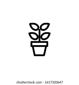 Plant icon. Line design template