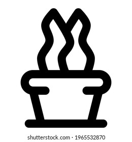 Plant icon with line style