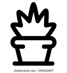 Plant icon with line style