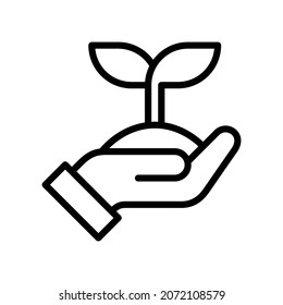 Icono de planta, Icono de estilo de línea ilustración vectorial, Adecuado para sitio web, aplicación móvil, impresión, presentación, infografía y cualquier otro proyecto.