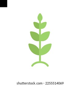 plant icon logo flat style grow