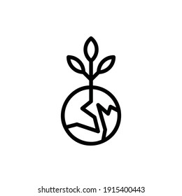 Plant Icon Logo Illustration Vector Isolated. Earth Day and Ecology Icon-Set. Suitable for Web Design, Logo, App, and UI.