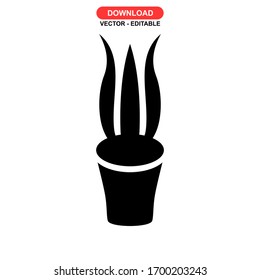plant icon or logo isolated sign symbol vector illustration - high quality black style vector icons
